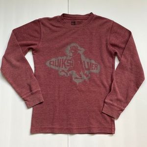 Boys Thermal Long Sleeve Shirt Quiksilver Size Small